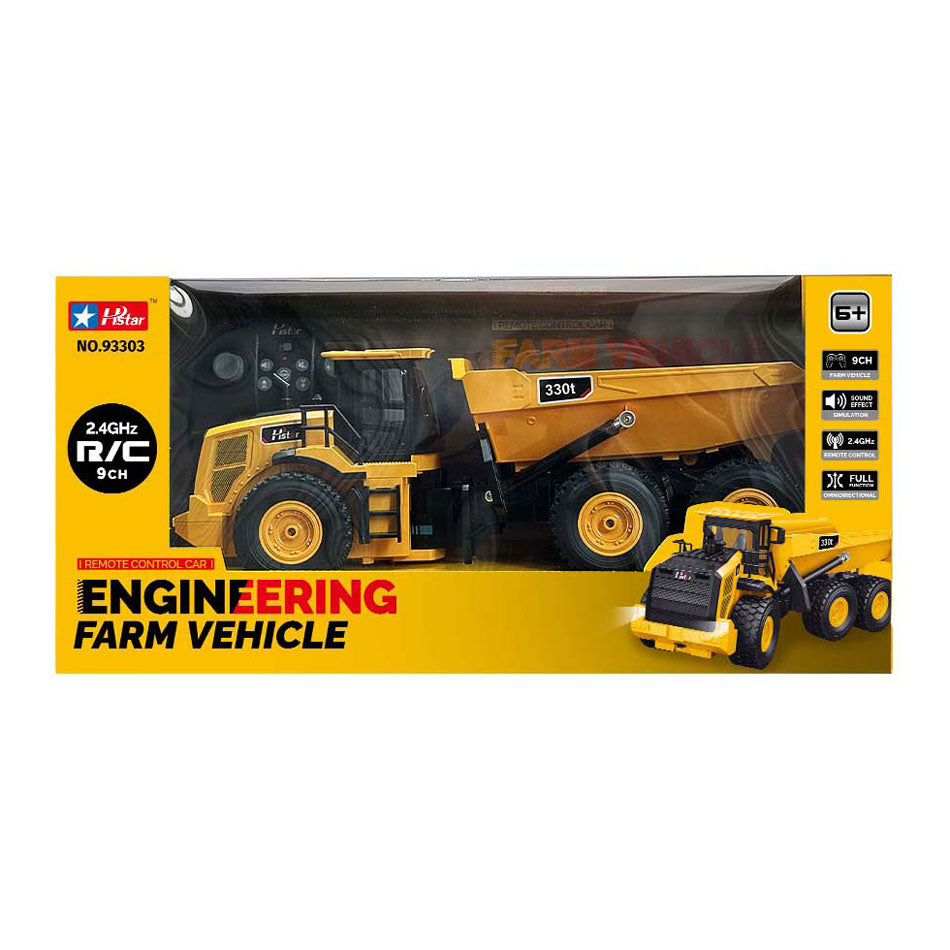 Lobbes - Lobbes Rc bestuurbare constructietruck oplaadbaar met licht en geluid