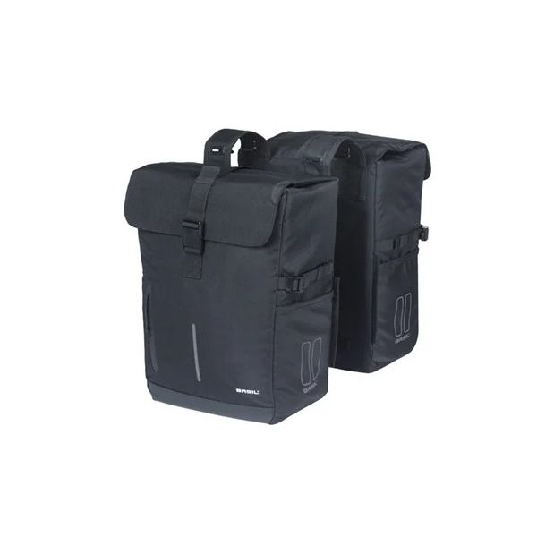 Basil B.V. - B.V. Dubbele fietsas basil move 30 liter 16 x 27 x 38 cm - zwart