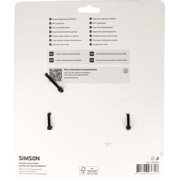 Simson - ringslot 80mm art**