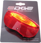 Edge dragerachterlicht city luxe - 3 leds inclusief batterijen - 80mm