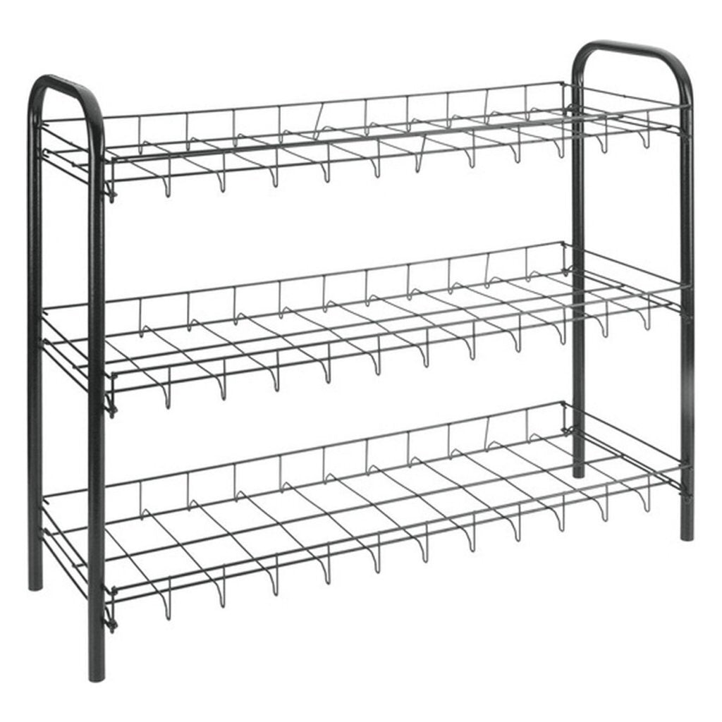 Metaltex - Metaltex shoe schoenenrek 3 etages 64x23x59 cm zwart