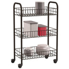 Metaltex - Metaltex Tomado- siena keukentrolley met wielen 41x23x63 cm zwart