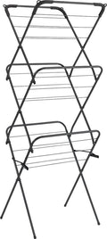 Tomado-metaltex tomado droogrek concerto 9,5m drooglengte zwart met haakjes voor kledinghangers