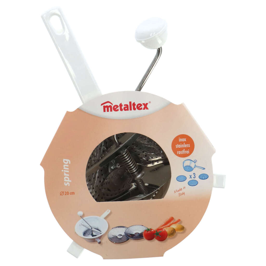 Metaltex passeerzeef 20 cm rvs wit