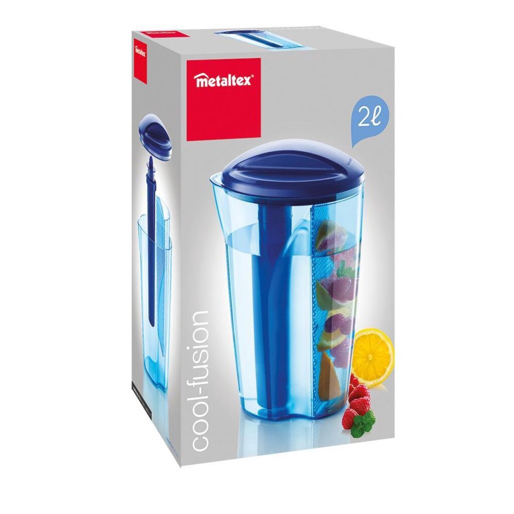 Metaltex tomado drankinfuser karaf blauw