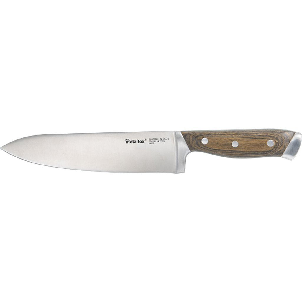 Metaltex heritage chefmes met houten greep 34 cm