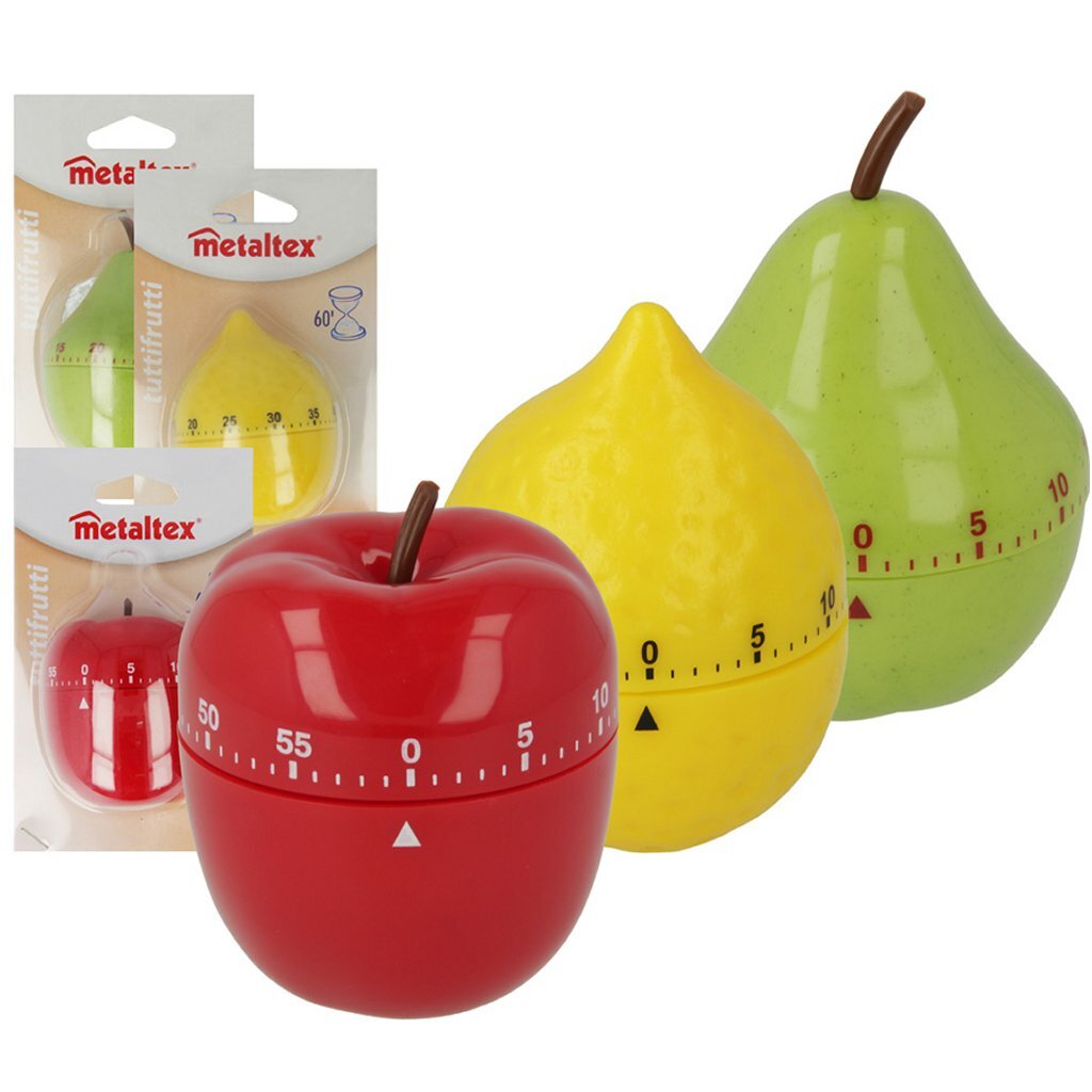 Metaltex keukentimer fruit 60 minuten verschillende uitvoeringen