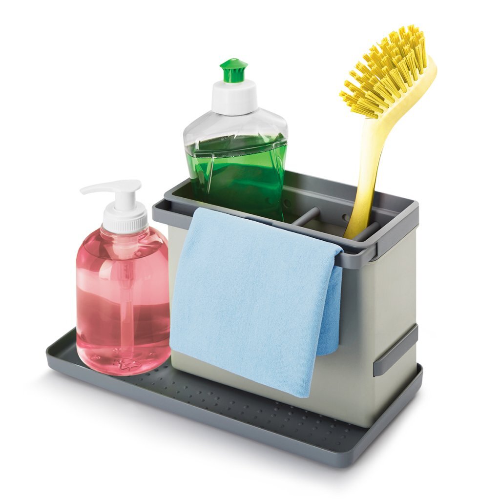 Metaltex - Metaltex kitchen helpers tidy tex gootsteen organiser 24x13x14 cm grijs