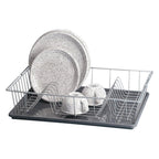 Metaltex colonia afdruiprek 48x30 cm zilver grijs