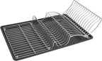 Metaltex afdruiprek wingtex 51x31 cm antraciet zilver 2-delig