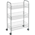 Metaltex tomado keuken badkamer opbergtrolley lugano 41x23x63 cm wieltjes