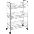 Metaltex tomado keuken badkamer opbergtrolley lugano 41x23x63 cm wieltjes