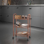 Metaltex badkamer keukentrolley lugano koper