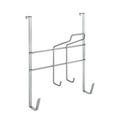 Metaltex over the door space saver strijksethouder 28x12x28 cm zilver