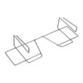 Metaltex huishoudfoliehouder 33x12x9 cm zilver