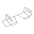 Metaltex huishoudfoliehouder 33x12x9 cm zilver