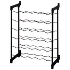 Tomado-metaltex chianti wijnrek voor 30 flessen 68x50x26 cm zwart