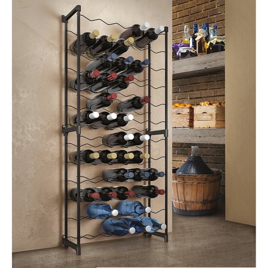 Tomado-Metaltex - Tomado-Metaltex barbera wijnrek voor 50 flessen 108x50x26 cm zwart