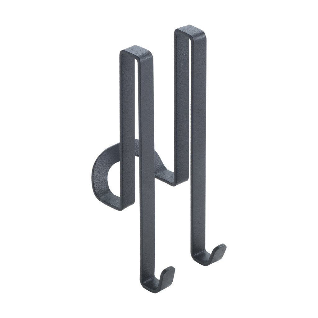 Metaltex - Metaltex dubbele haak voor aan douchewand 5x6x14 cm zwart