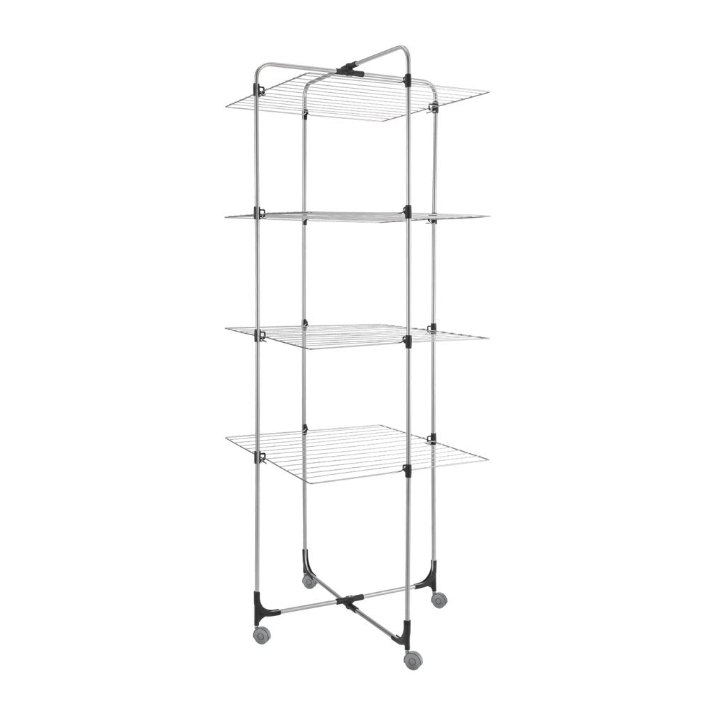Metaltex aliseo droogtoren 40 m drooglijn 4 etages 76x68x189 cm zilver zwart