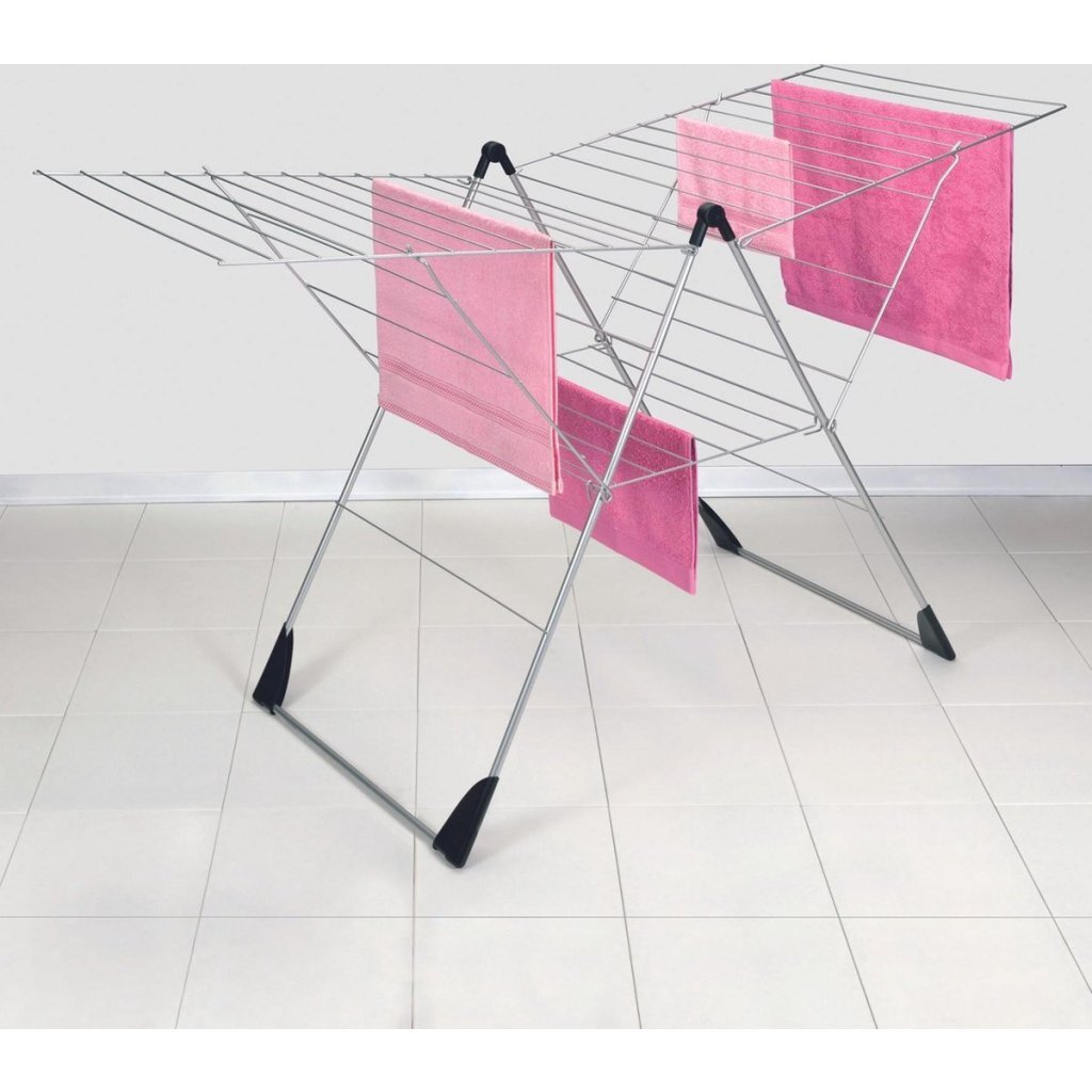 Metaltex - Metaltex vento droogrek 30 m lijn 110x177x67 cm zilver/zwart