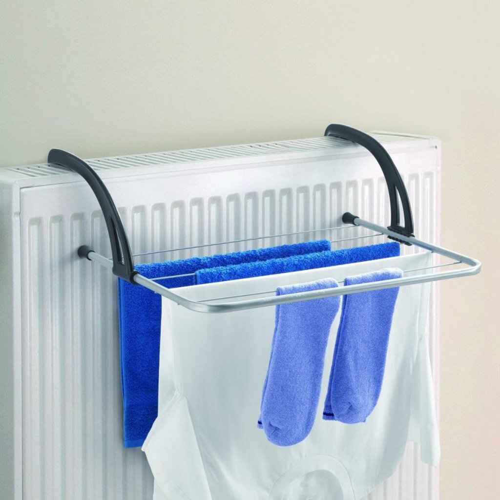 Metaltex - Metaltex favonio radiator-balkon droogrek 3 m drooglijn zilver/zwart