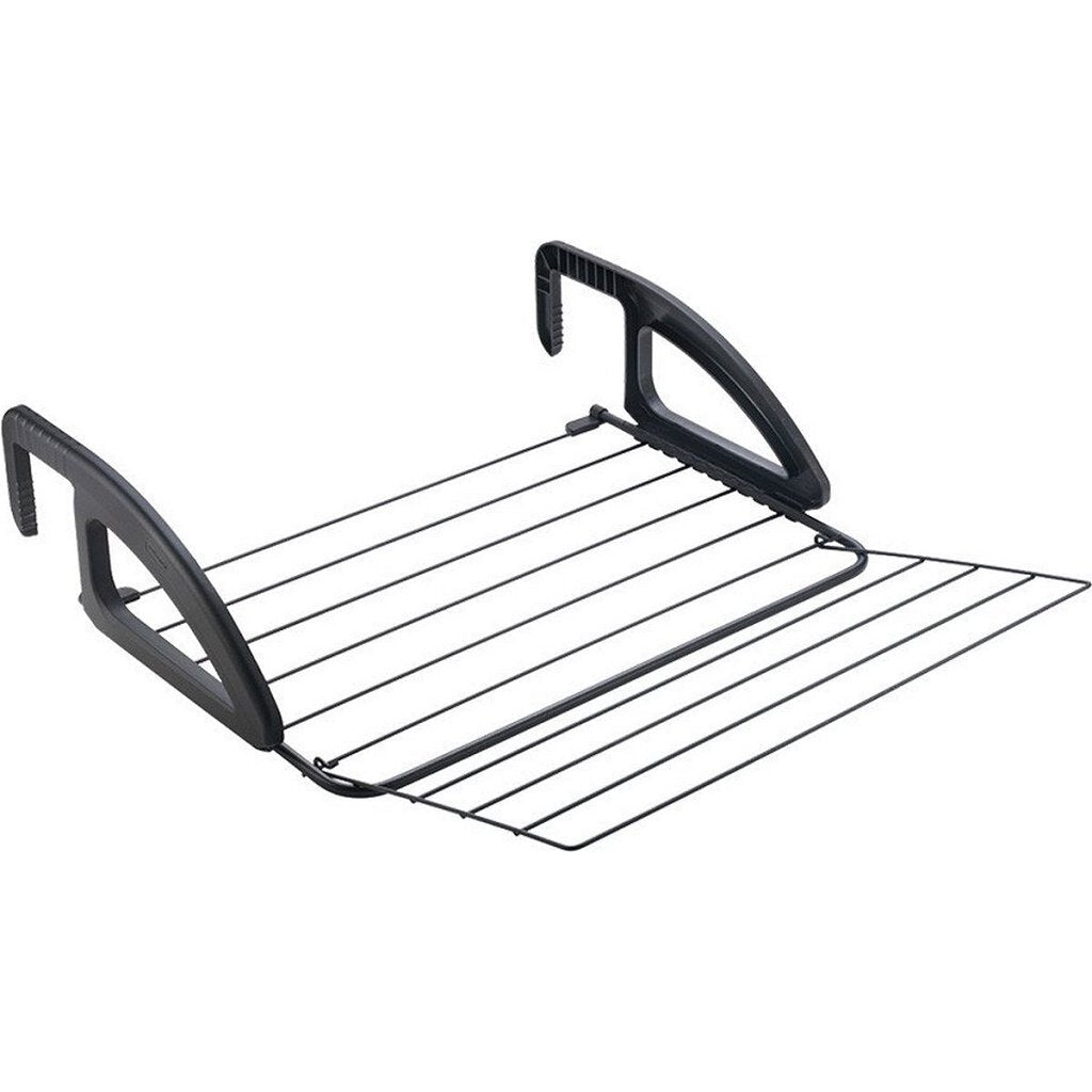 Tomado - Tomado - droogrek hangend bries - 6 meter drooglengte - ophangen aan radiator deur douchewand of balkon - verstelbare ophanghaken - zwart