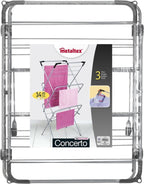 Tomado metaltex concerto droogrek 14 meter zilver met haakjes voor kledinghangers