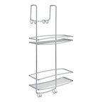 Metaltex doucherek 2-laags met haken onda zilverkleurig
