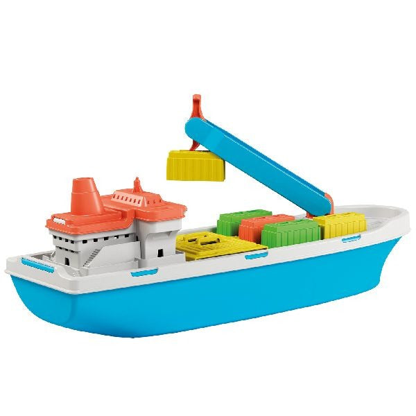 Diverse merken vrachtschip met containers 40cm (2 ass.)