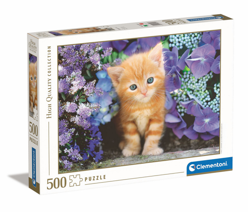 Clementoni puzzel kat met bloemen, 500st.