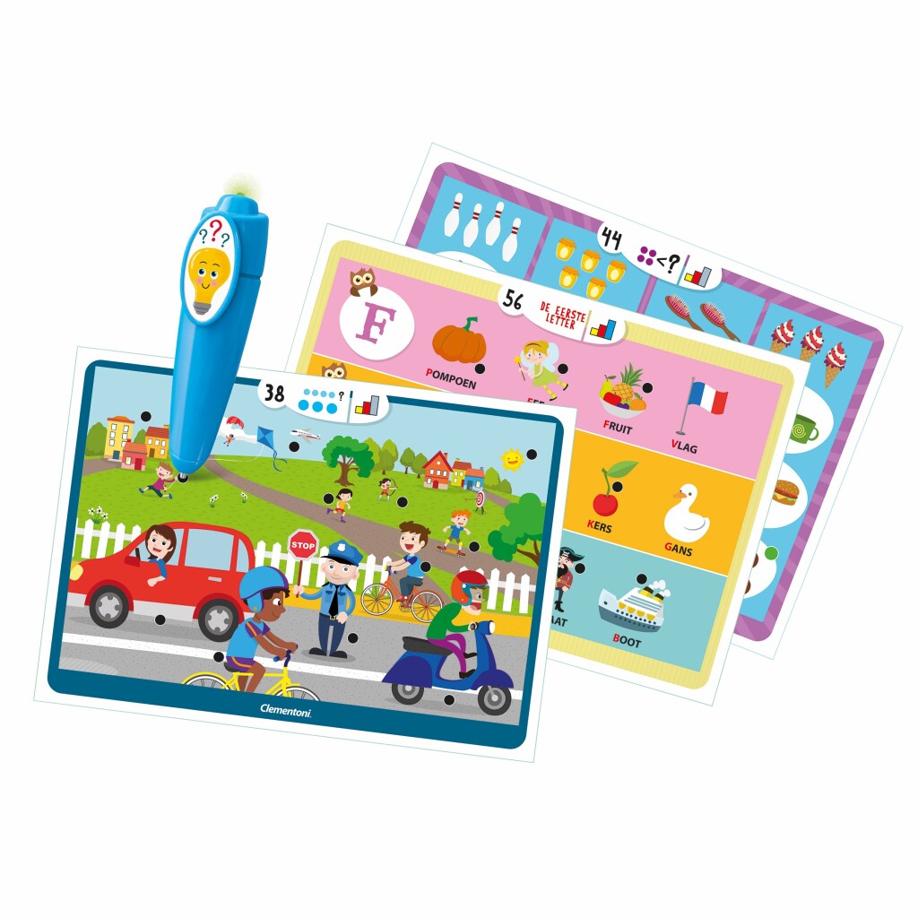 Clementoni - Education - interactieve pen 1000 quiz - met bordspel - educatief speelgoed 3-6 jaar