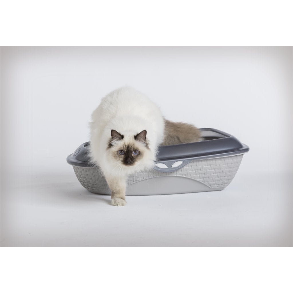 Bama pet sabbia kattenbak 59.5x40.3x17.9 cm grijs