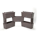 Bama brick koppelbare plantenbakken 75l 59x23x27 cm 5 stuks antraciet