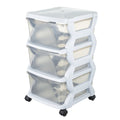 Bama insieme ladesysteem met wieltjes 3 laden 36x40x62 cm wit transparant