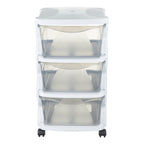 Bama insieme ladesysteem met wieltjes 3 laden 36x40x62 cm wit transparant