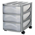 Bama big hobby ladesysteem met 3 laden 30x30x40 cm zilver wit