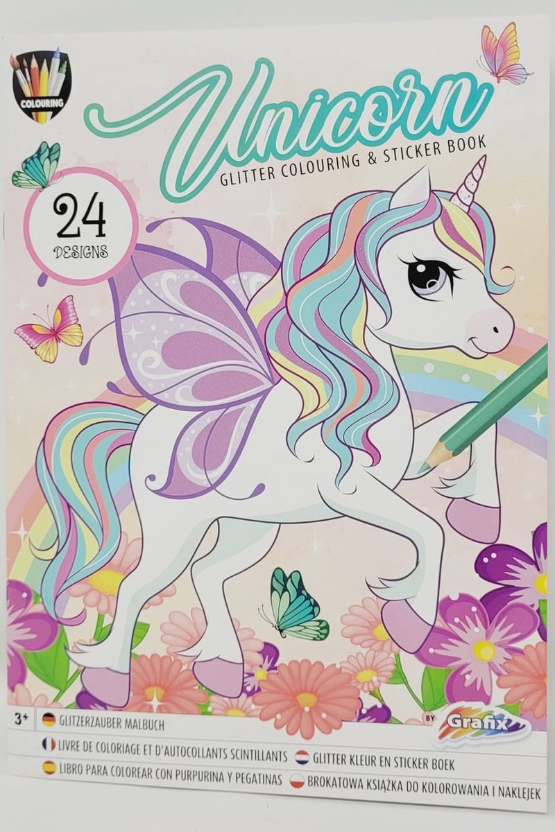 Grafix - Grafix a4 glitter kleur- en sticker boek