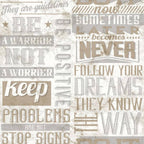 Noordwand behang friends coffee words and letters metallic en beige