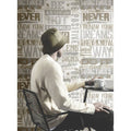 Noordwand behang friends coffee words and letters metallic en beige