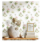 Noordwand behang blooming garden 6 flowers and plants wit en groen