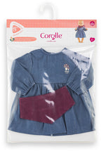 Corolle - poppenjurk jeans met sjaal voor babypop 42cm - poppenkleding. m