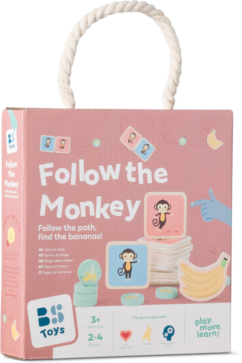BS Toys - – volg de aap – actief leer- en kaartspel – vanaf 3 jaar