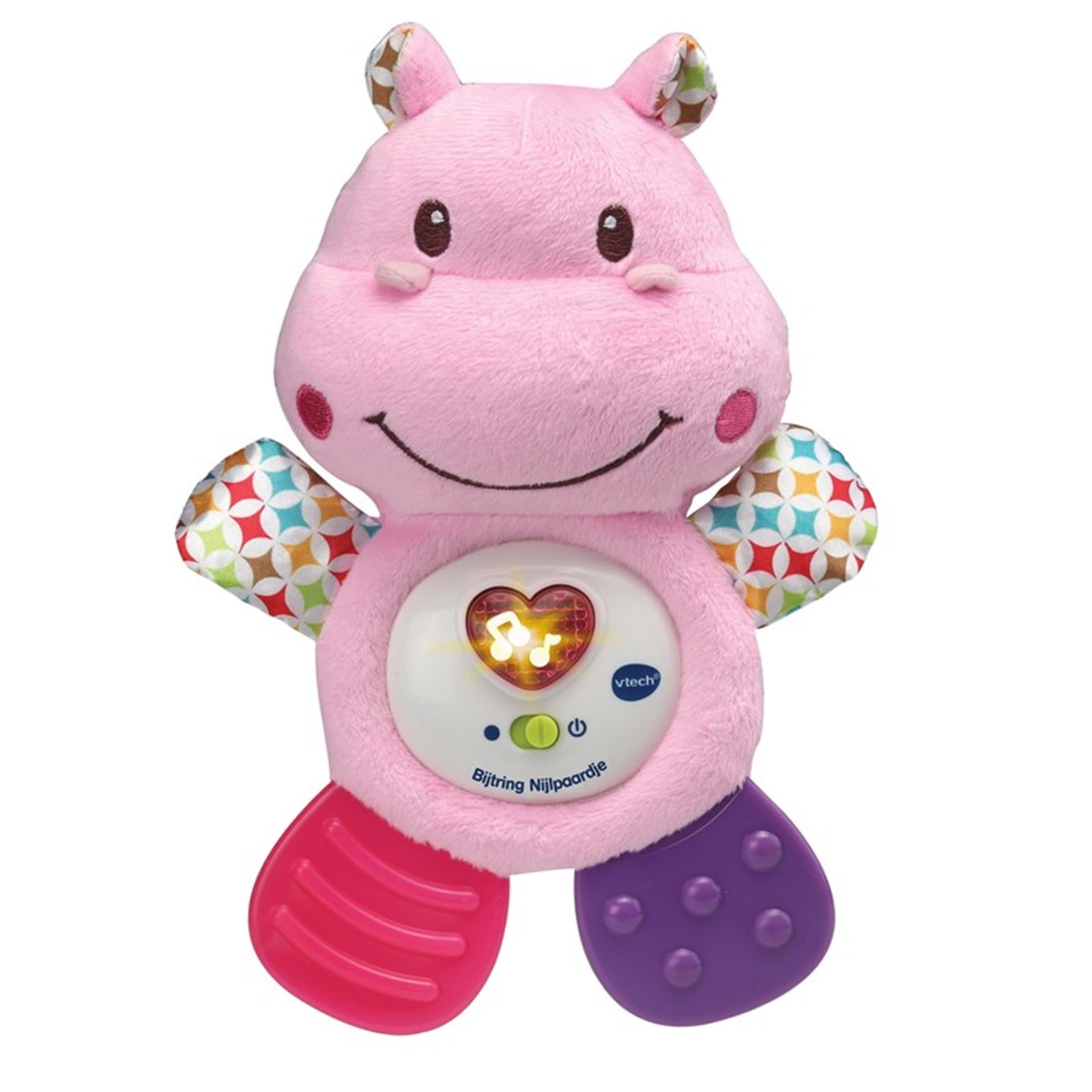 Vtech bijtring nijlpaardje roze