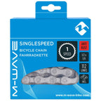 Chaîne M-Wave 1/2 x 1/8 pouces 112 maillons 1S antirouille argent