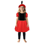 Overige merken pietenjurk zwart rood 98-104 cm | 2 stuks