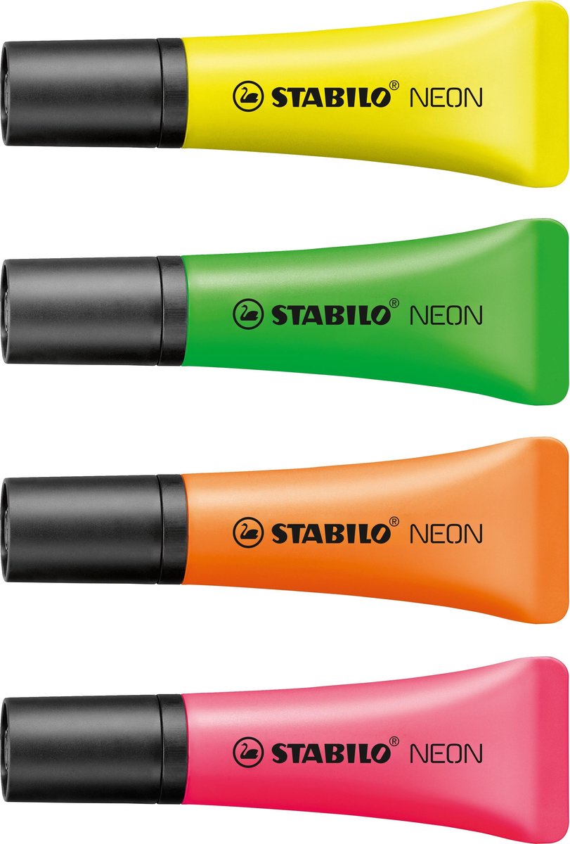 Stabilo neon - markeerstift - set met 4 stuks
