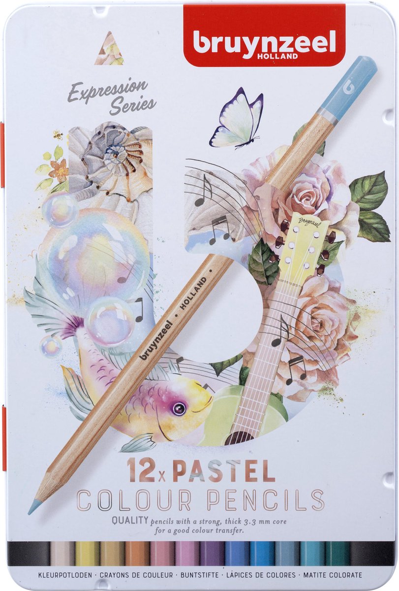 BRUYNZEEL - BRUYNZEEL expression kleurpotloden pasteltinten blik 12