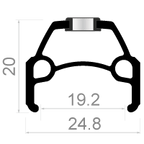 Rodi Achterwiel Connect 28 8 9 10 speed 622 x 19 met snelspanner en RVS spaken zwart