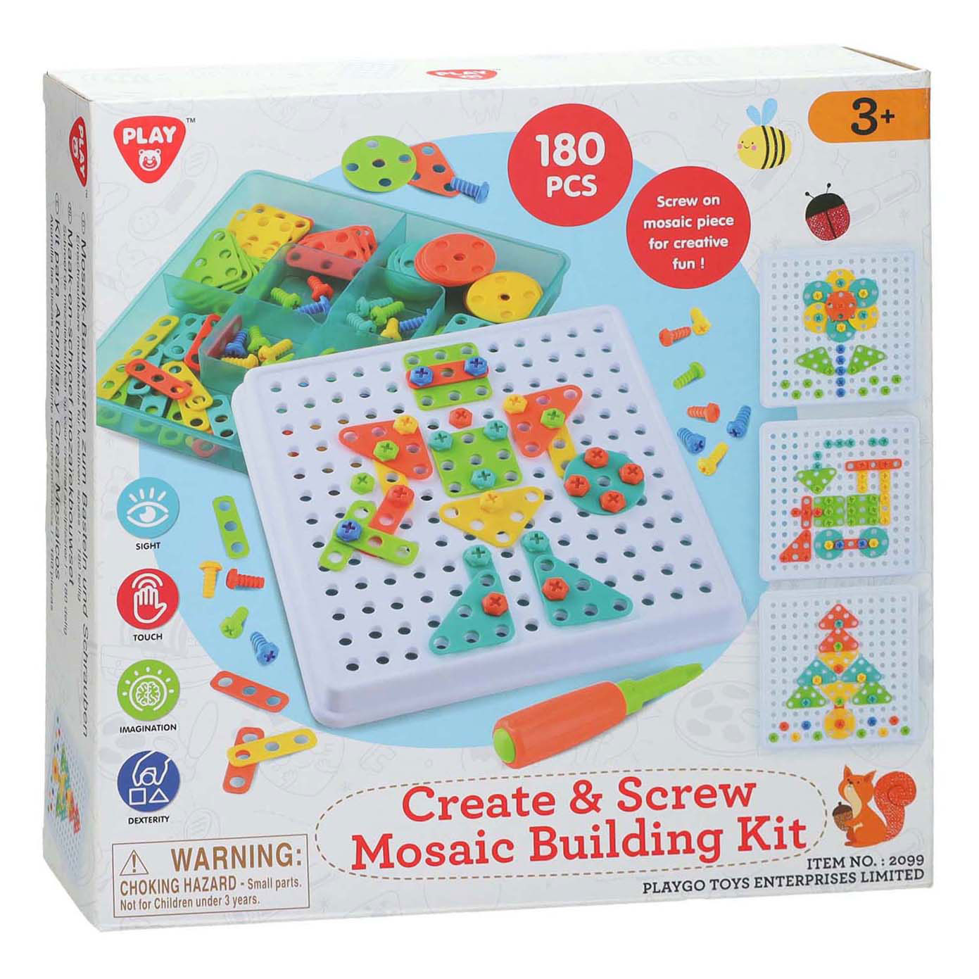 Playgo constructieset mozaïek - 180dlg.